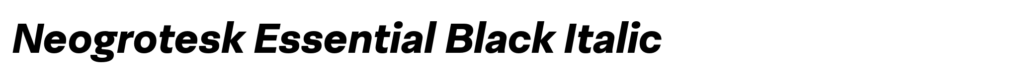 Neogrotesk Essential Black Italic image